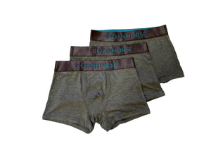 Grey Premium Men's Bamboo Underwear 3 Pack: Eco-Friendly Comfort for Every Day