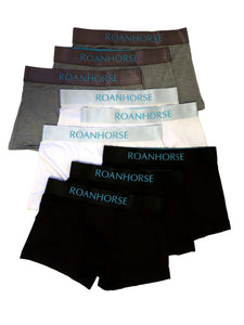 Men's Bamboo Underwear 3 Pack: Eco-Friendly Pack Grey Black and White set.