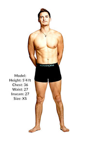 Men's Bamboo Underwear 3 Pack: Eco-Friendly Pack Grey Black and White set.